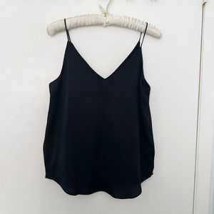 Express Strappy Black Satin Blouse